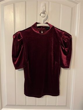 Purple velvet top